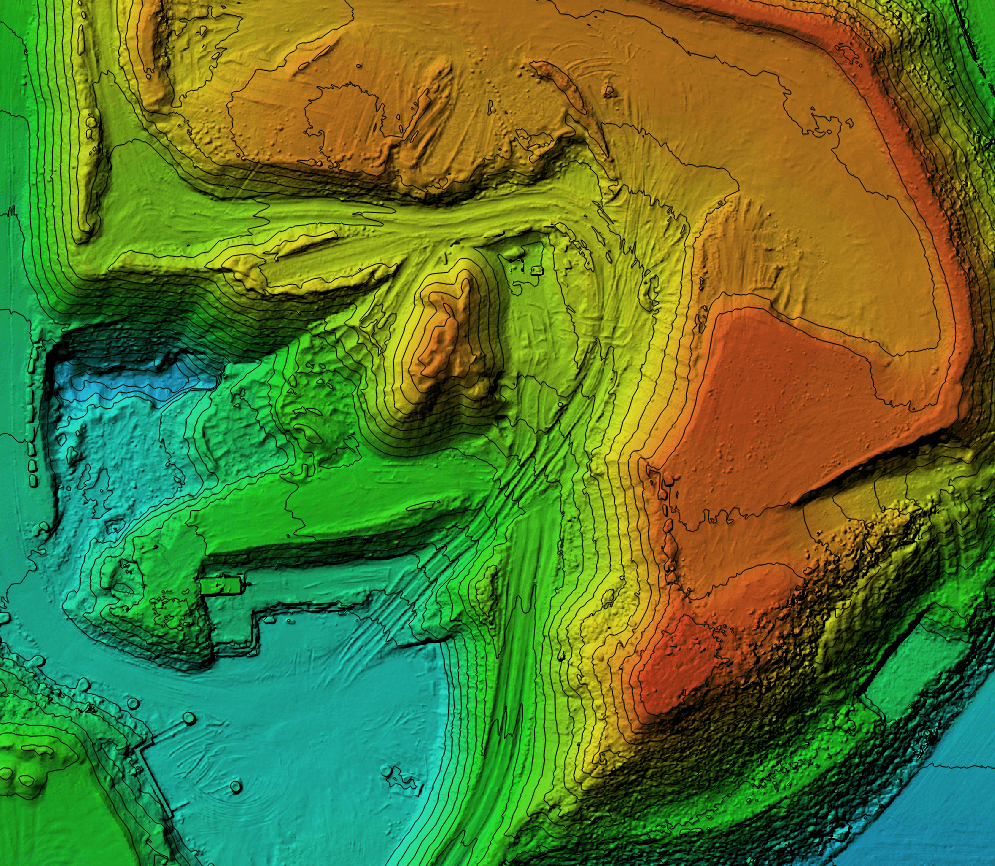 DSM heat map with contours