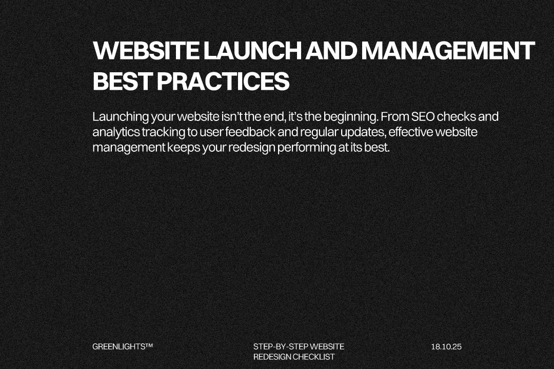 Website launch and management