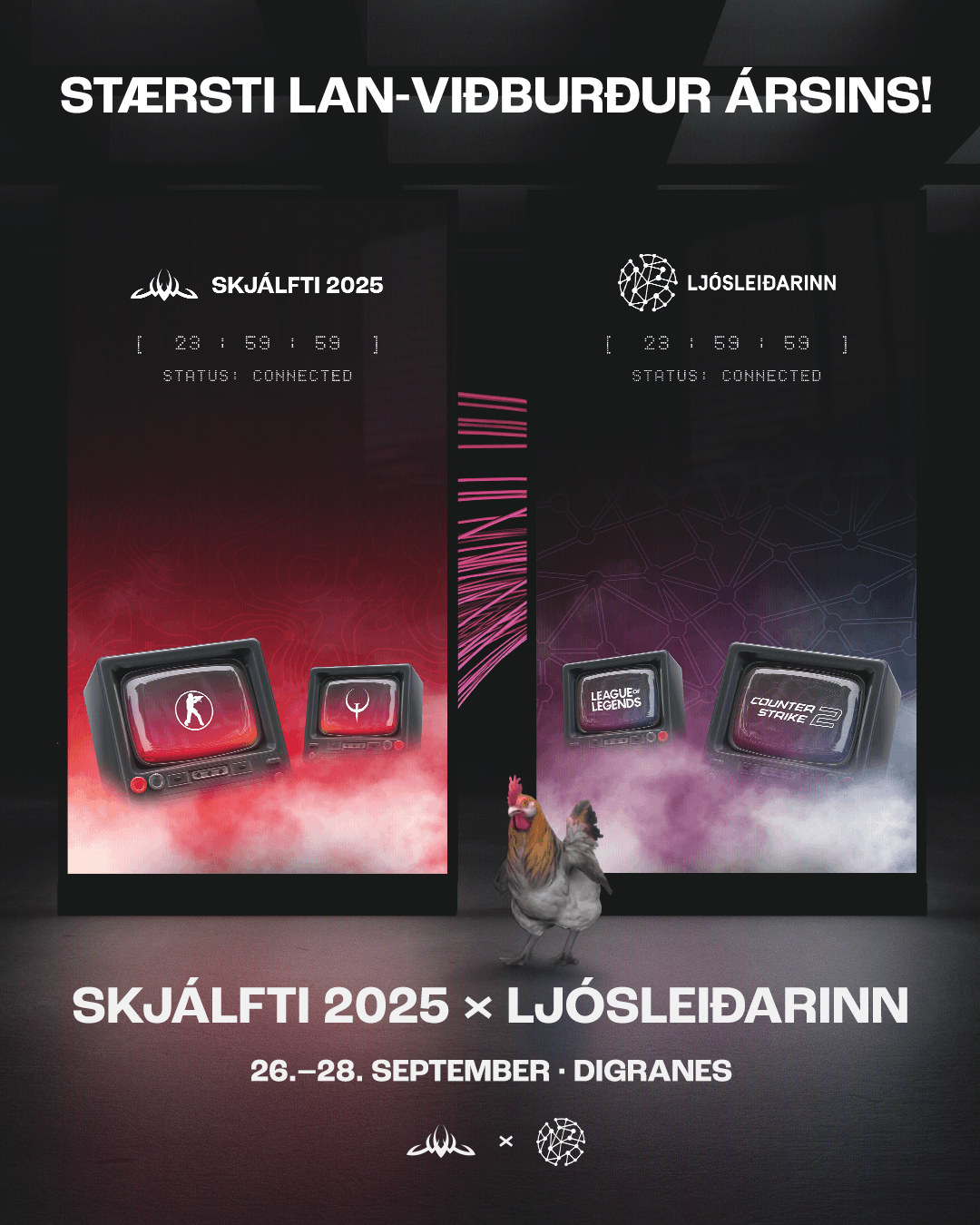 Skjálfti 2025 x Ljósleiðarinn collaboration post