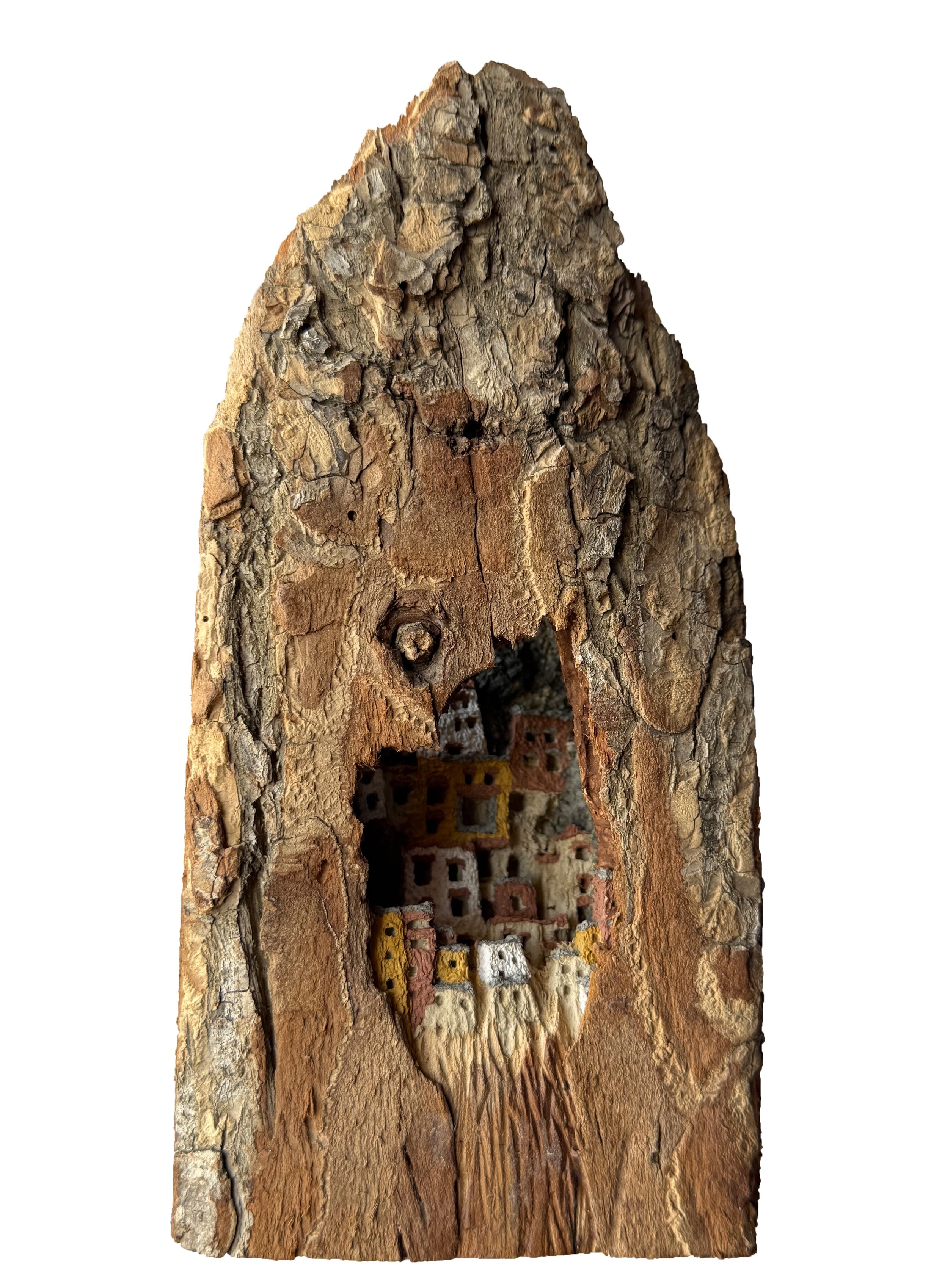 herd of sheep on road painting