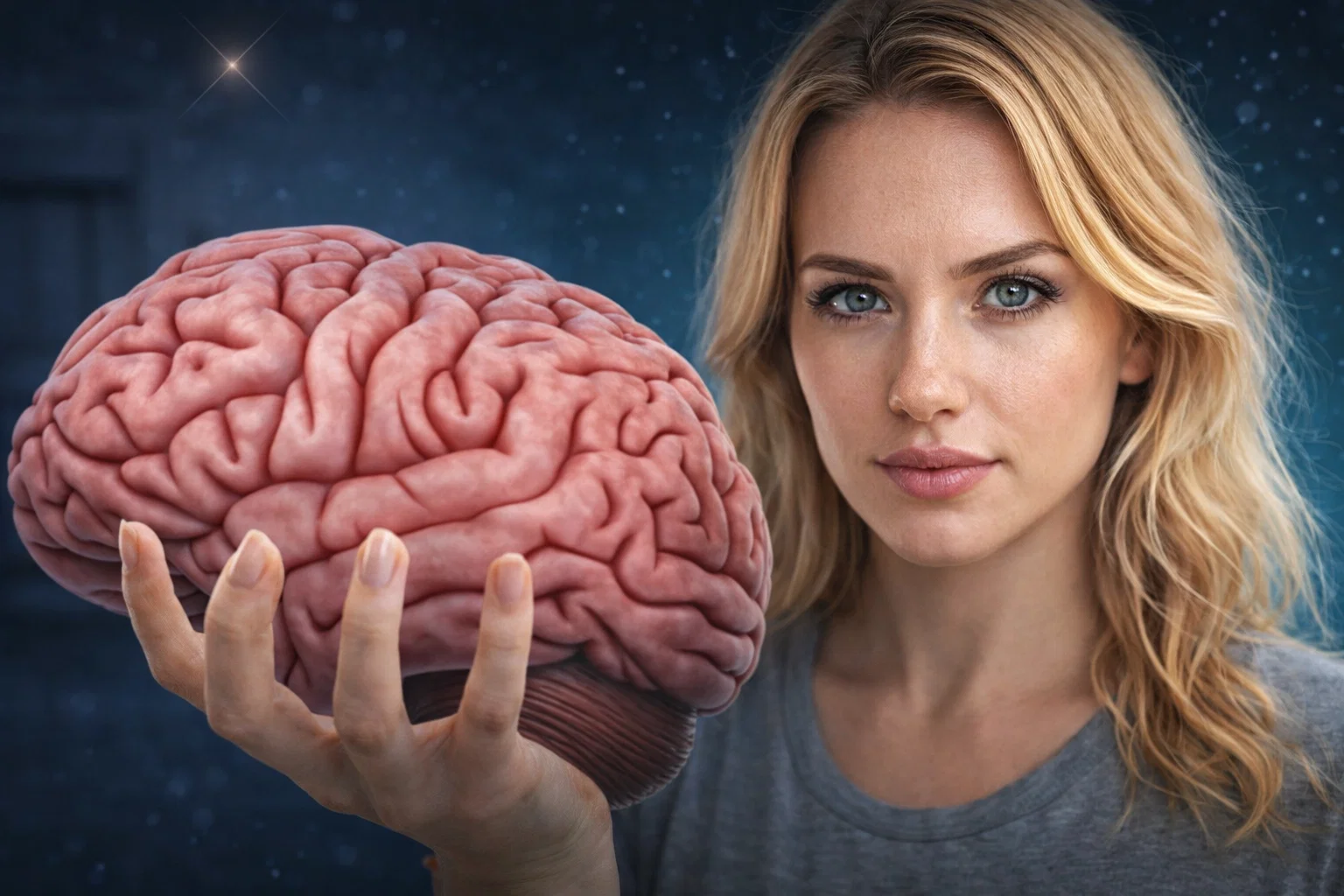 Woman on a yellow waterslide, smiling. Man on slide behind her, city skyline in background.