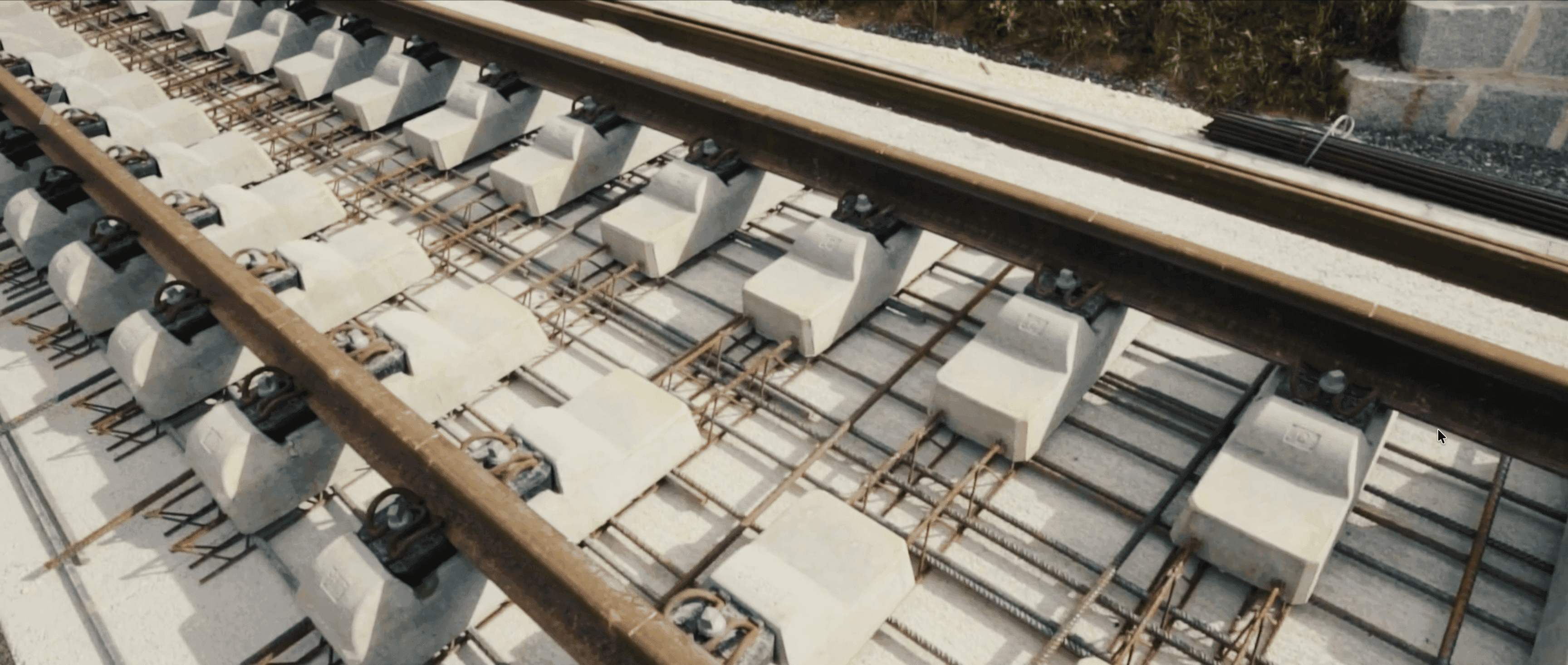 Nahaufnahme der Bahngleise