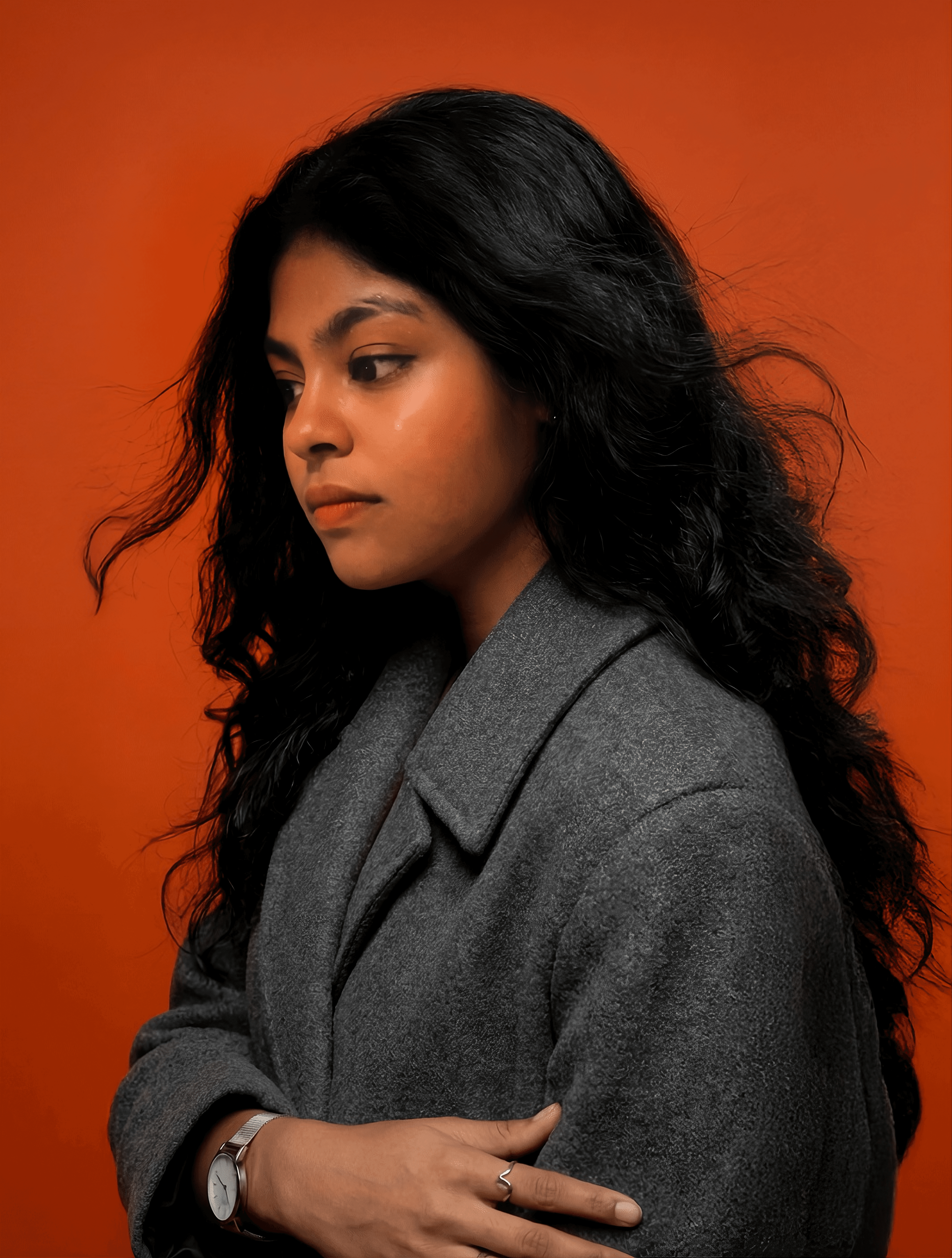 A black female model