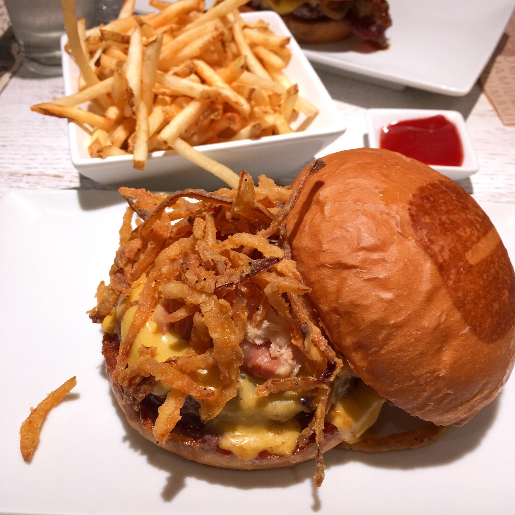 island under white sky