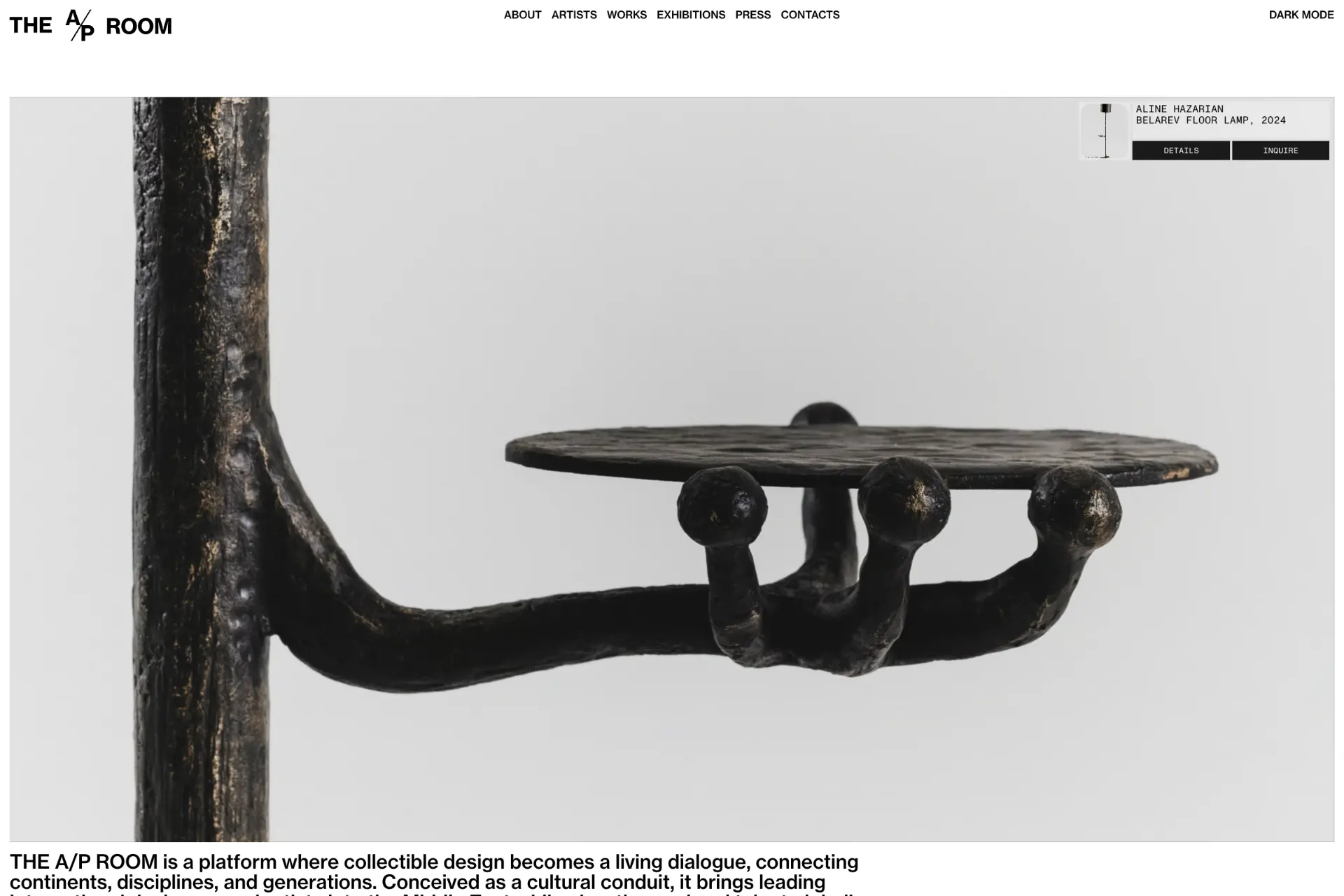Screenshot of AP Room website