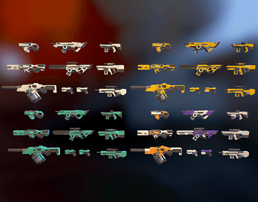 3D PROPS – SCI-FI GUN1 by LAYERLAB (LayerLab, layerlab) – futuristic sci-fi weapon pack featuring detailed low-poly guns, available on LayerStore and Unity AssetStore.