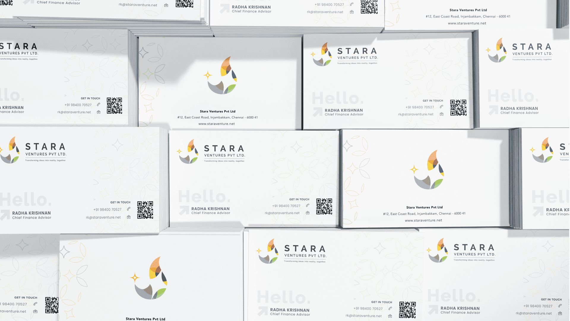 Stara Ventures branded business card design — Penguincil Design