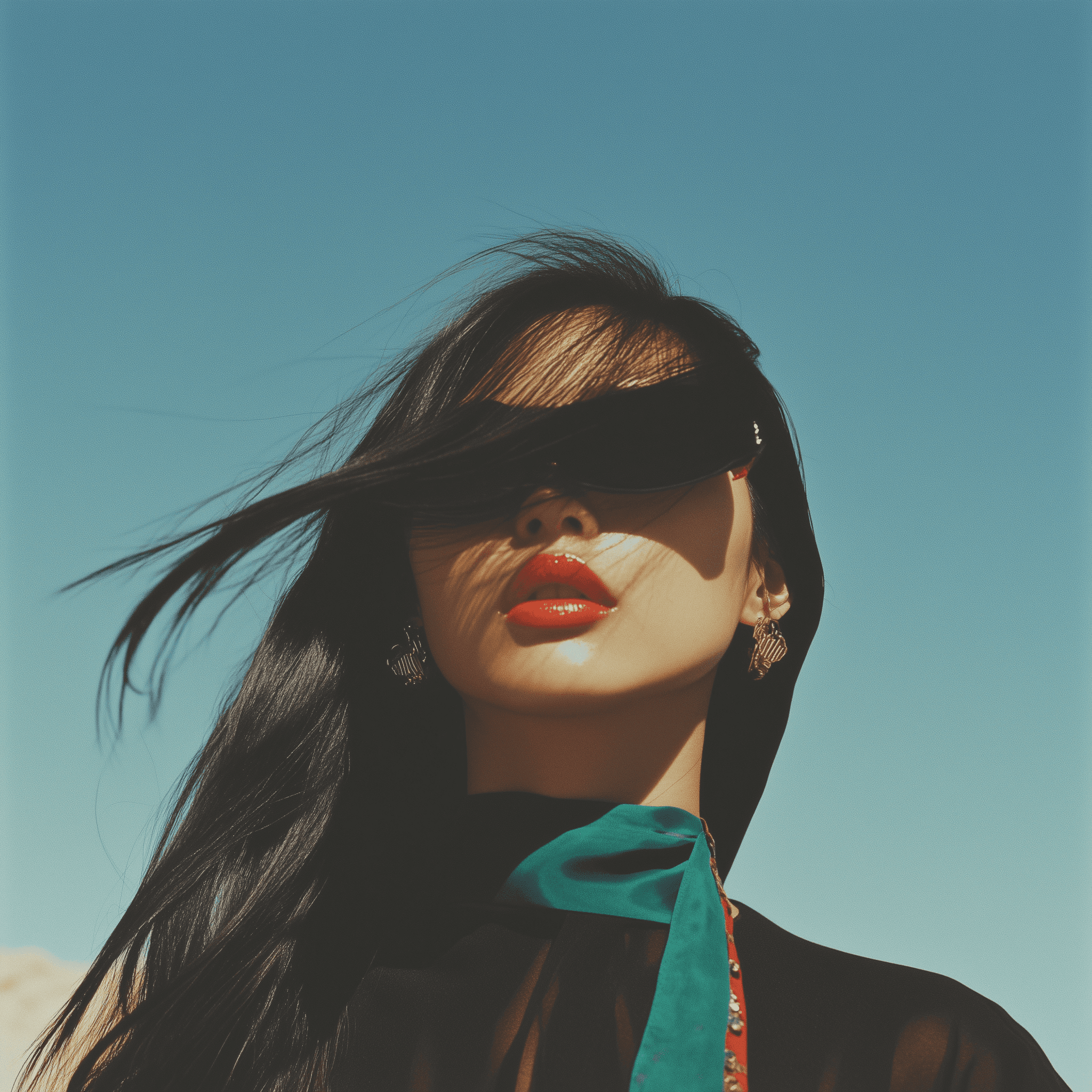 A photo of an Asian woman in the style of T analog fashion, in the style of Ren Hang, capturing the essence of romantic aesthetics., who uses Kodak Portra 800 film and Arri Lenses to capture candid moments . vogue magazine cover