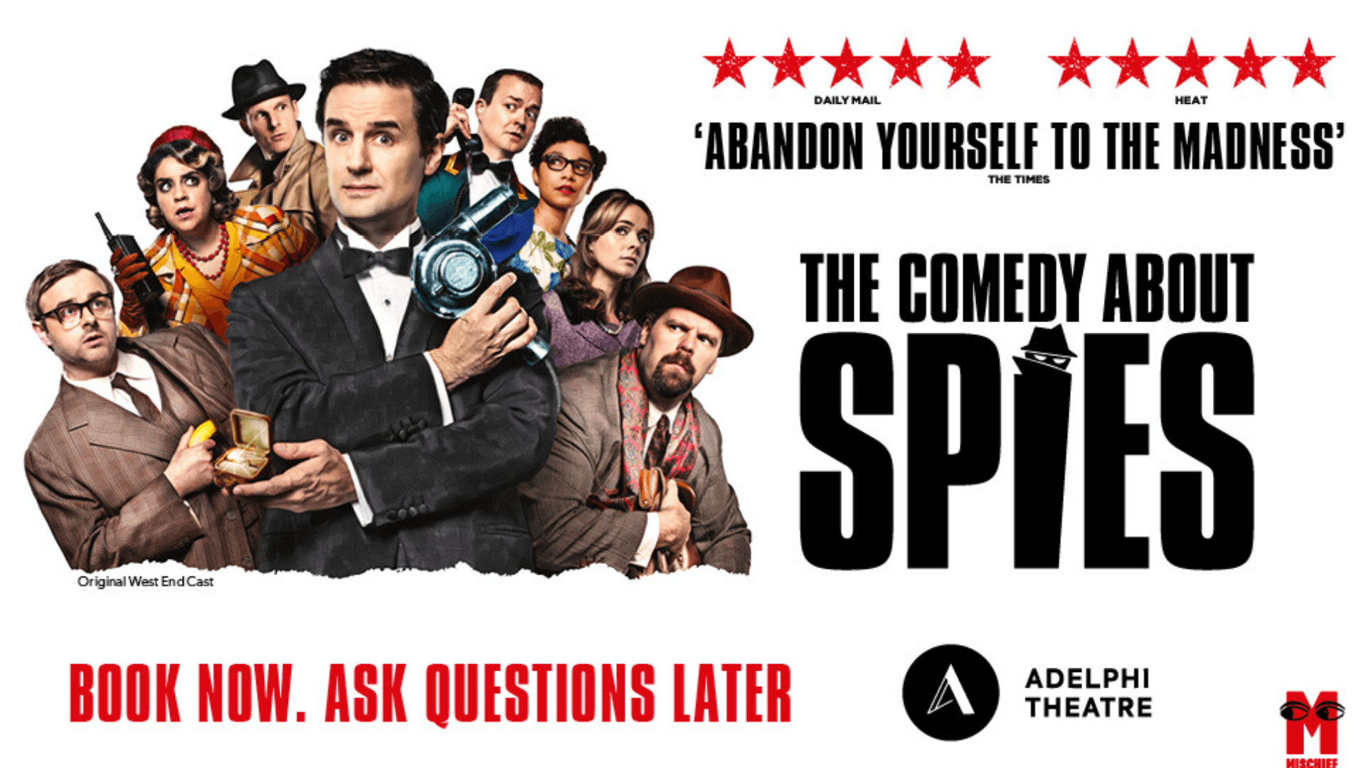 Mischief 剧团《间谍喜剧》限时登陆伦敦阿德尔菲剧院