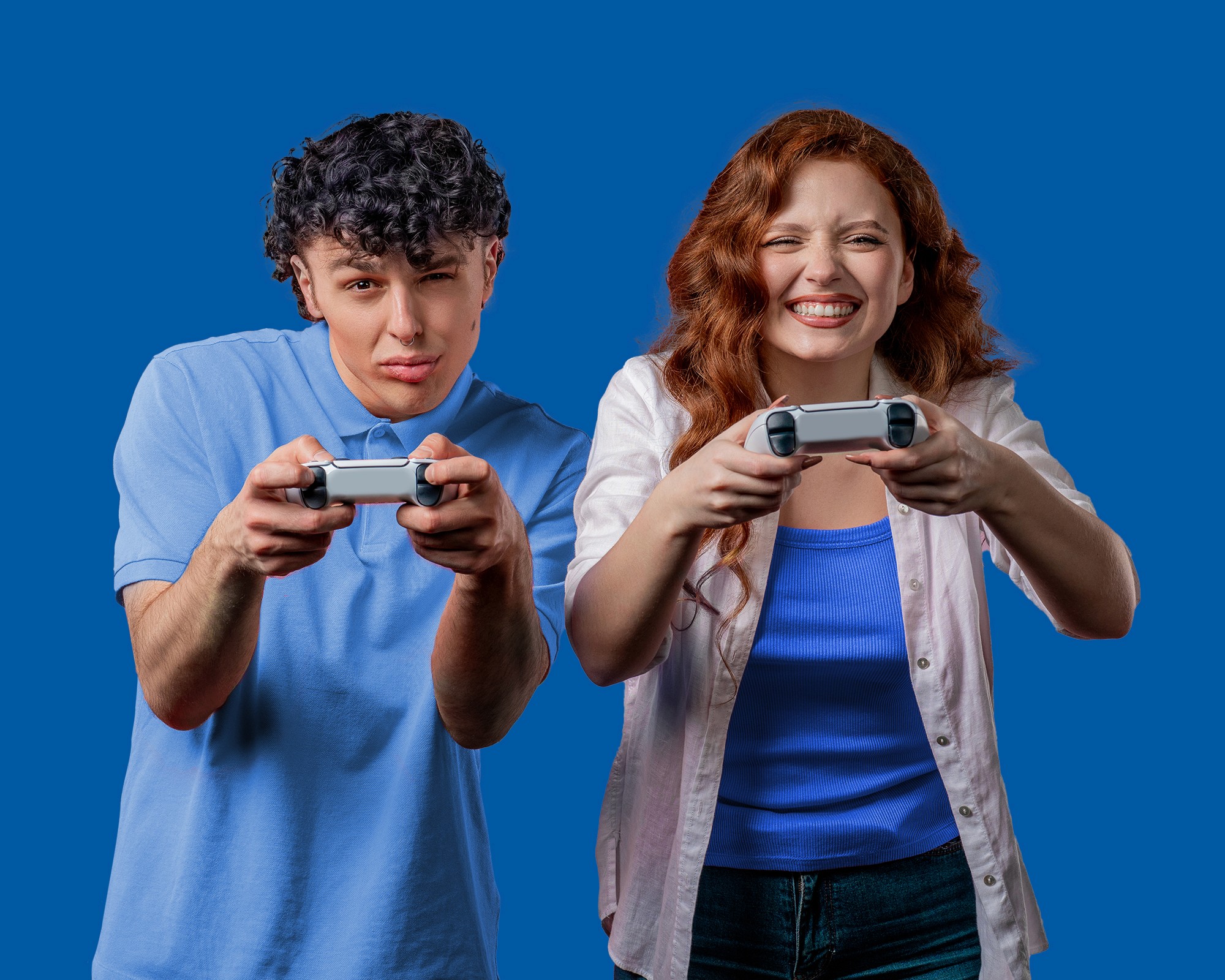 two people holding gaming console remotes