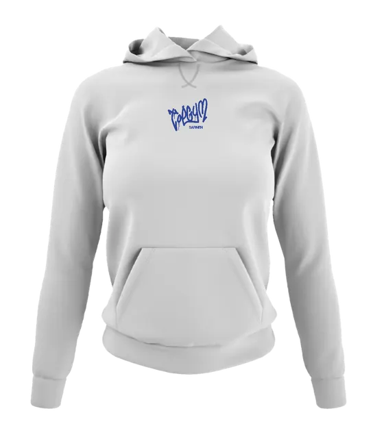 Graffiti Damen Hoodie farbig, Weiss, Vorderseite