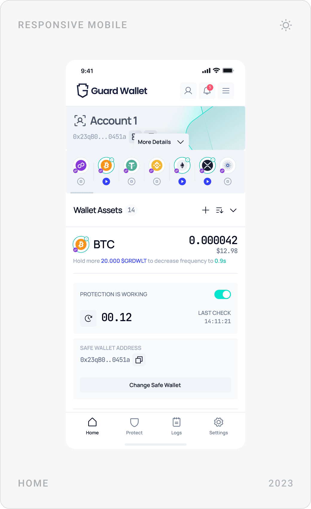 Modern Wallet Overview Mobile Design