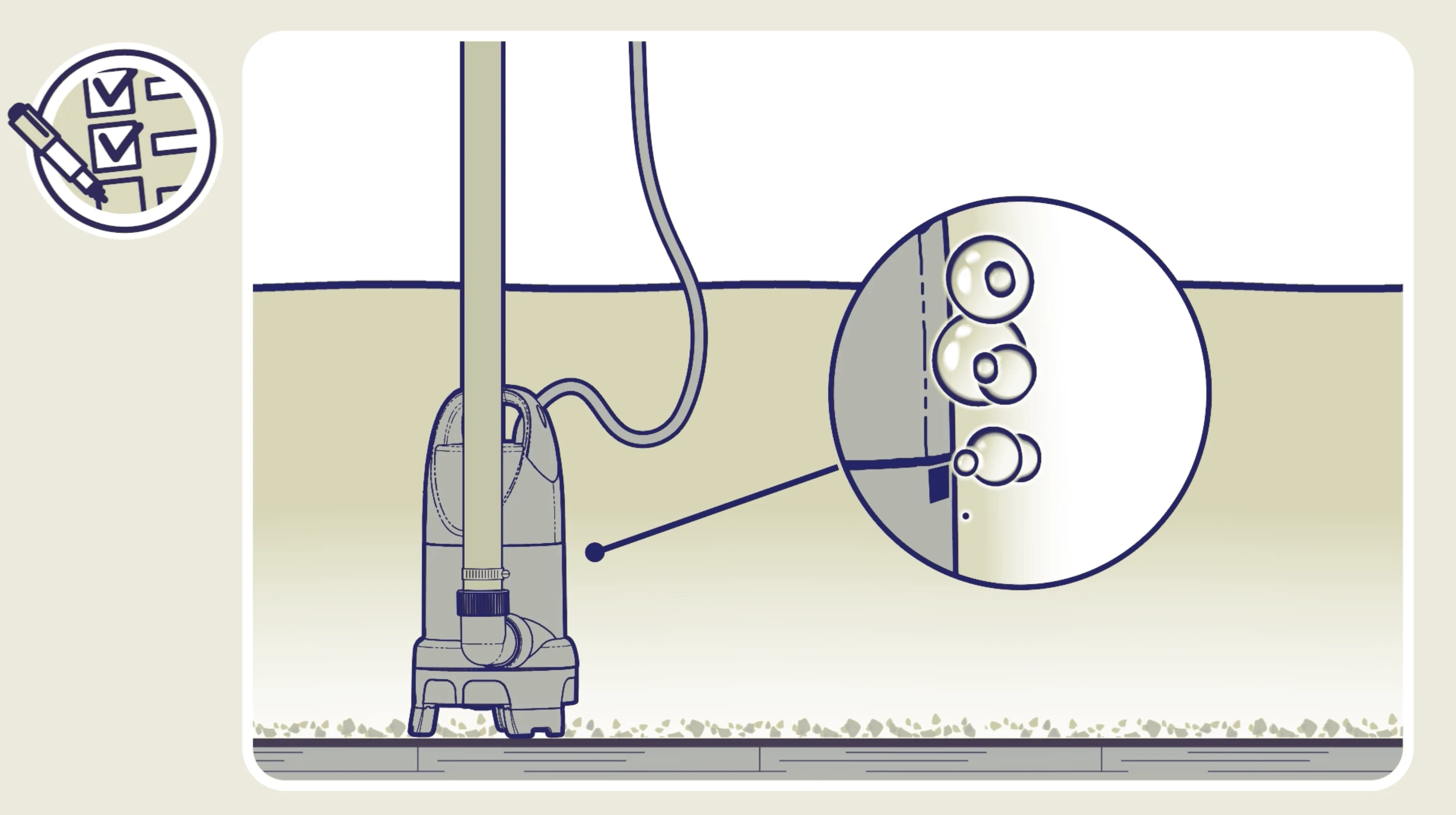 How to prime the water pump (animated bubble)