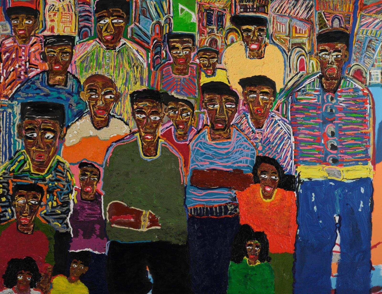 Gabriel Selassie Tsagli, Kafui, 2026, Pastel and oil on canvas, 200 x 160 cm. Courtesy of the Artist and Gallery 1957. Photo Nii Odzenma