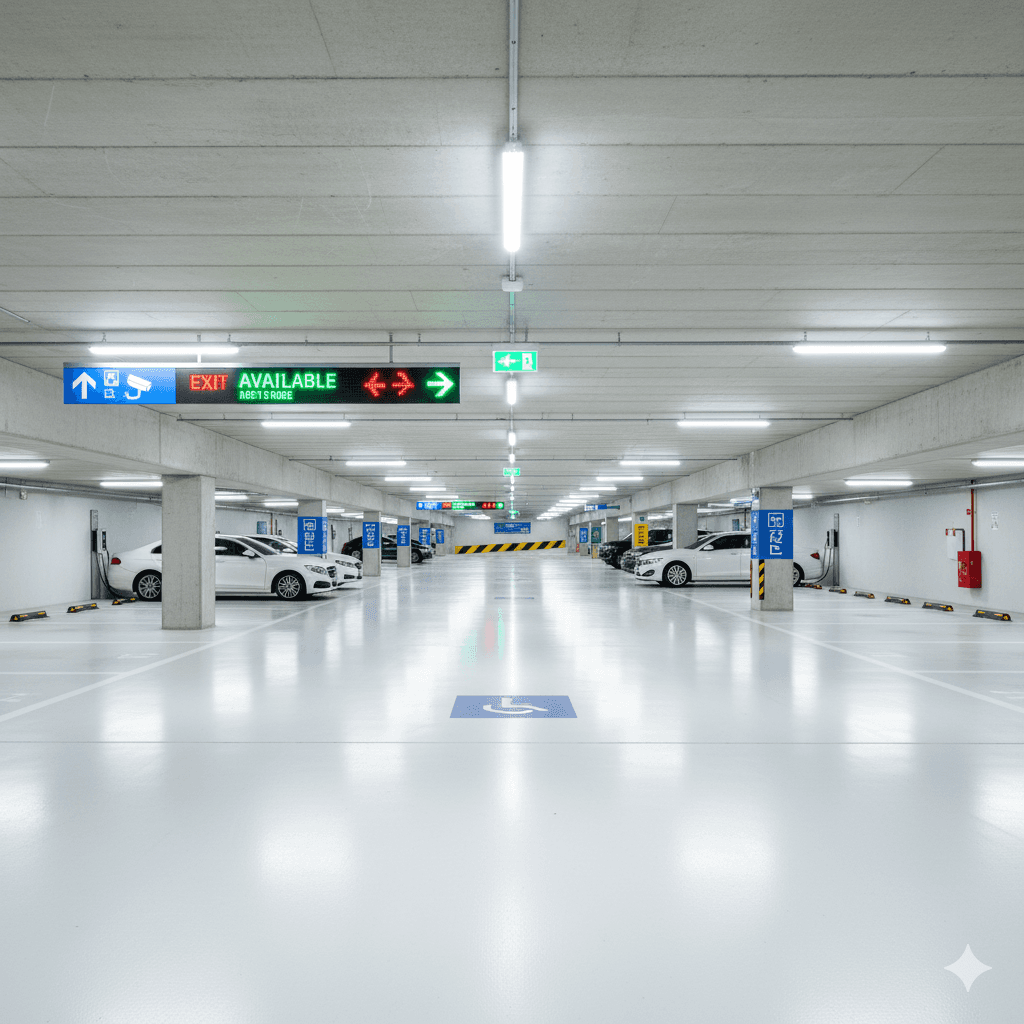 Multi-level ample basement parking commercial complex Sector 57