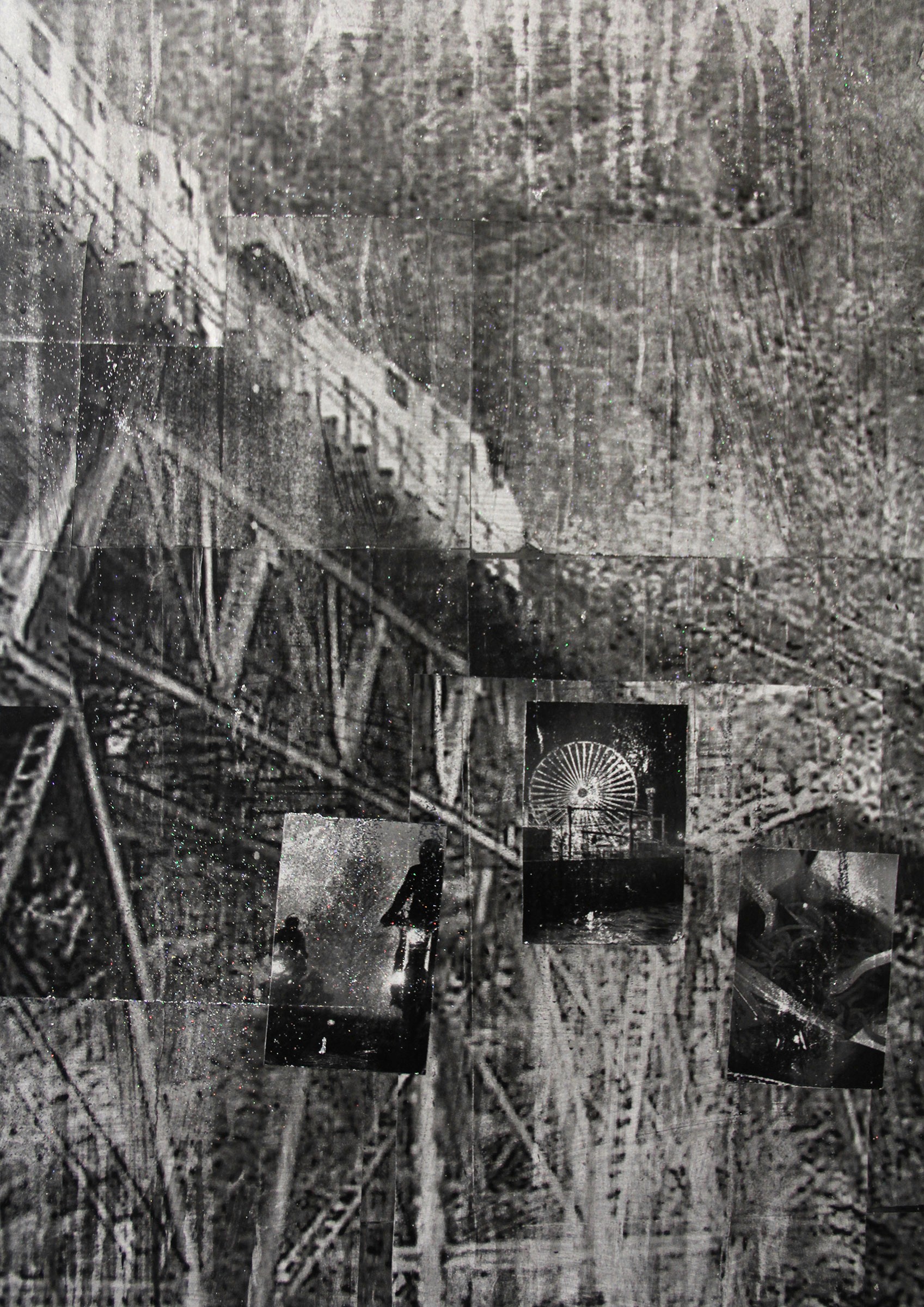 Nicholas Cheveldave artwork collage on canvas
