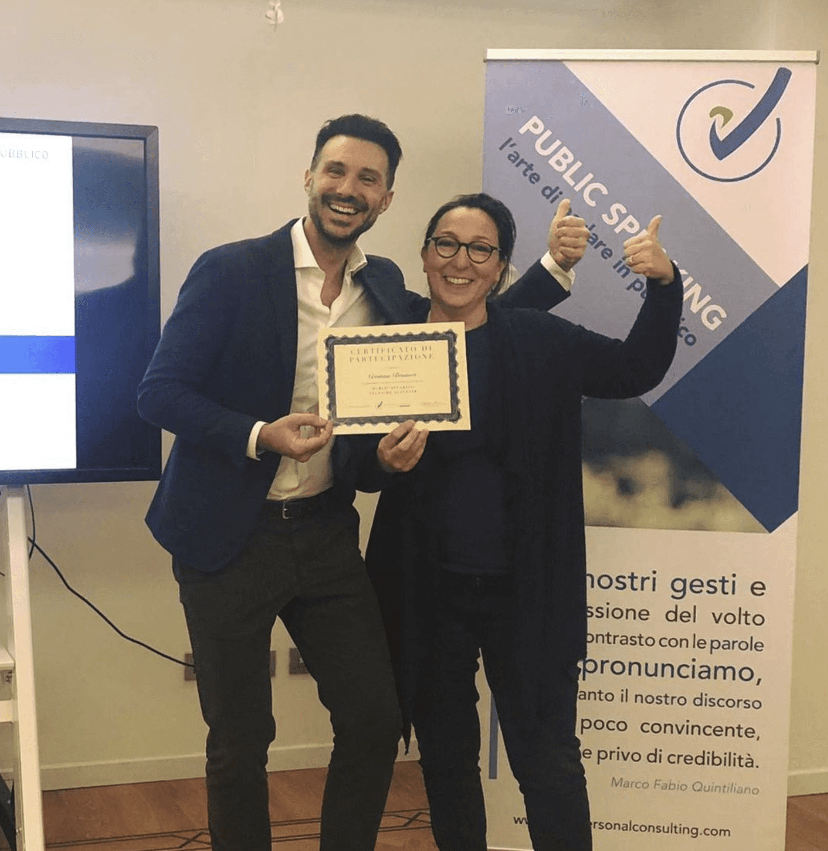 ringraziamento team attestato