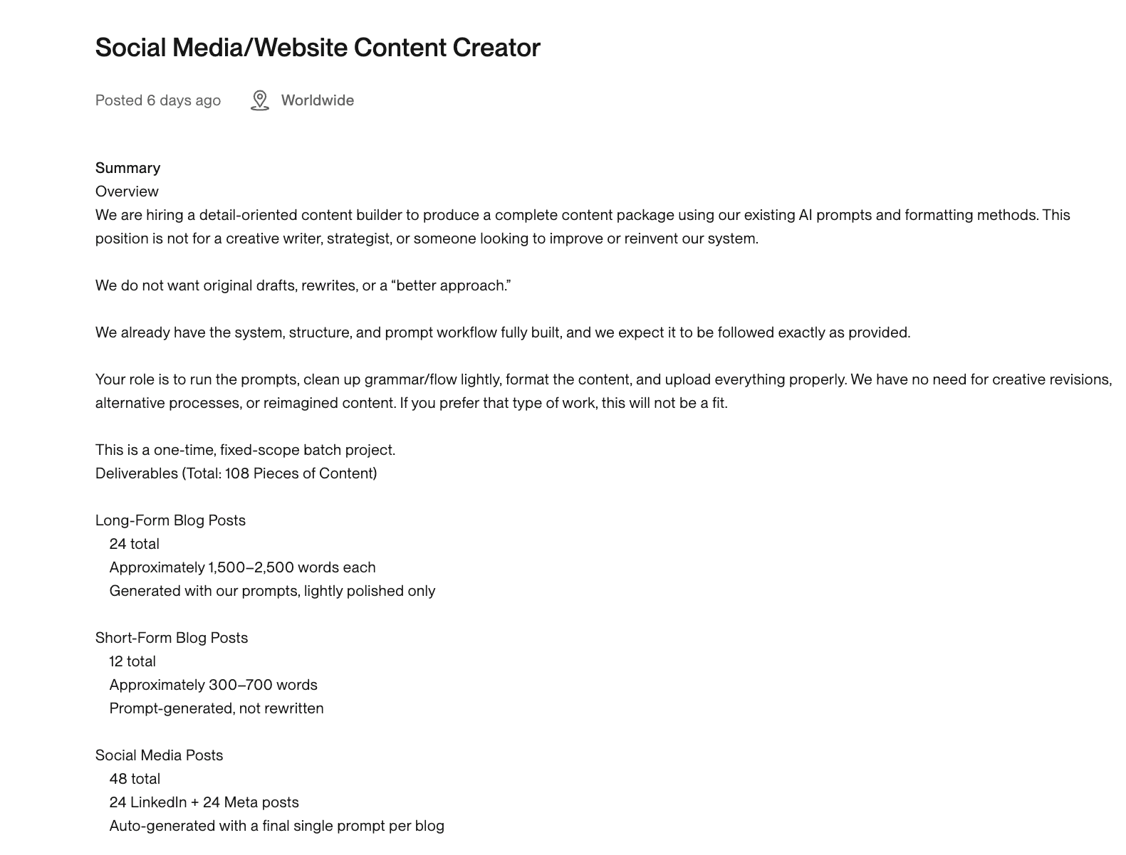 offensive upwork job listing