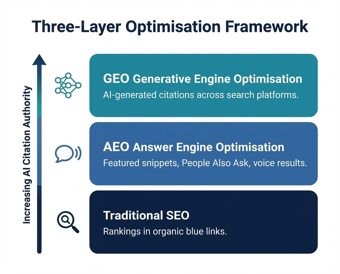 What Is the Difference Between SEO, AEO, and GEO for Law Firms?
