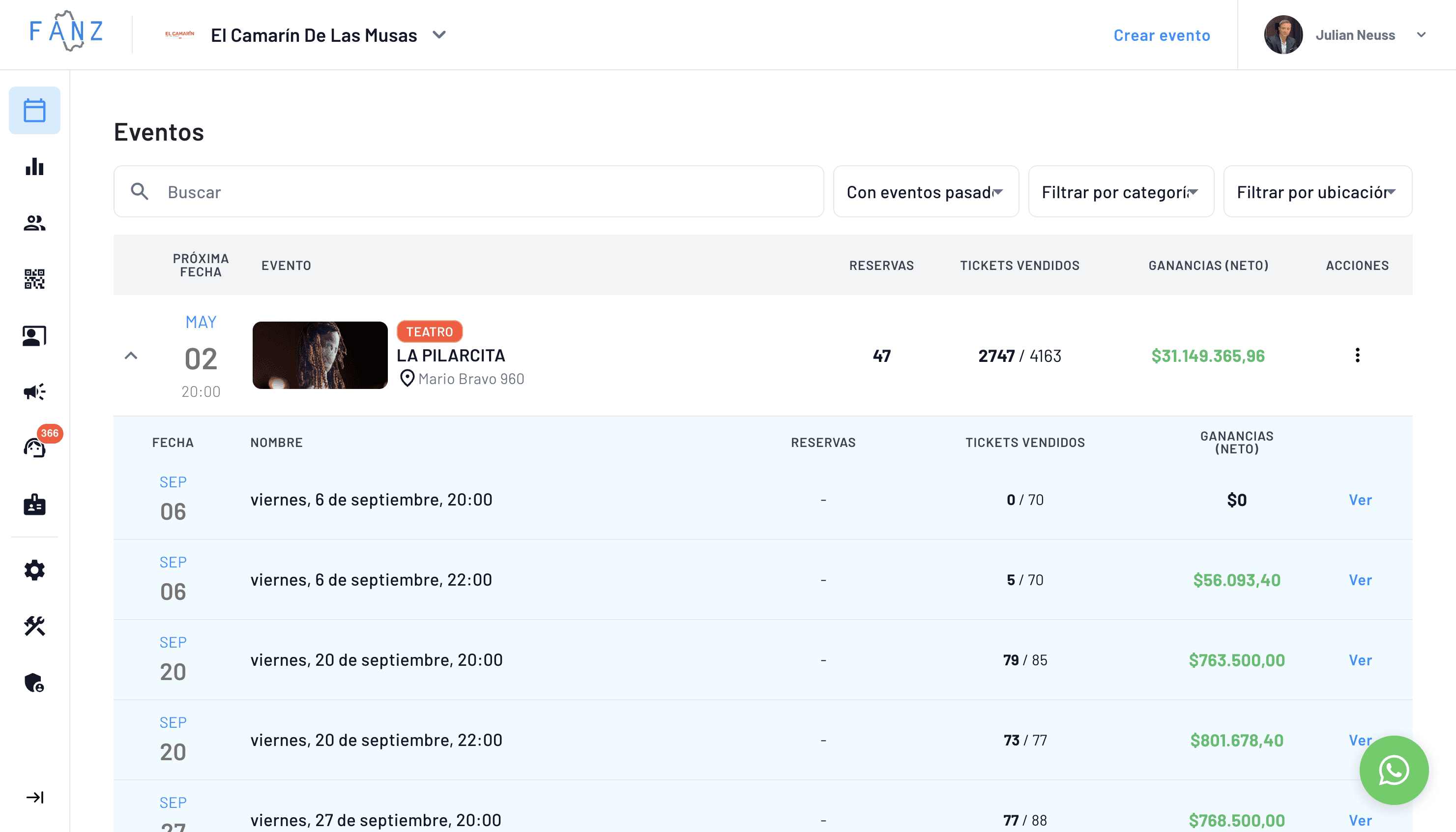 como gestionar entradas con pagos para espectáculos
