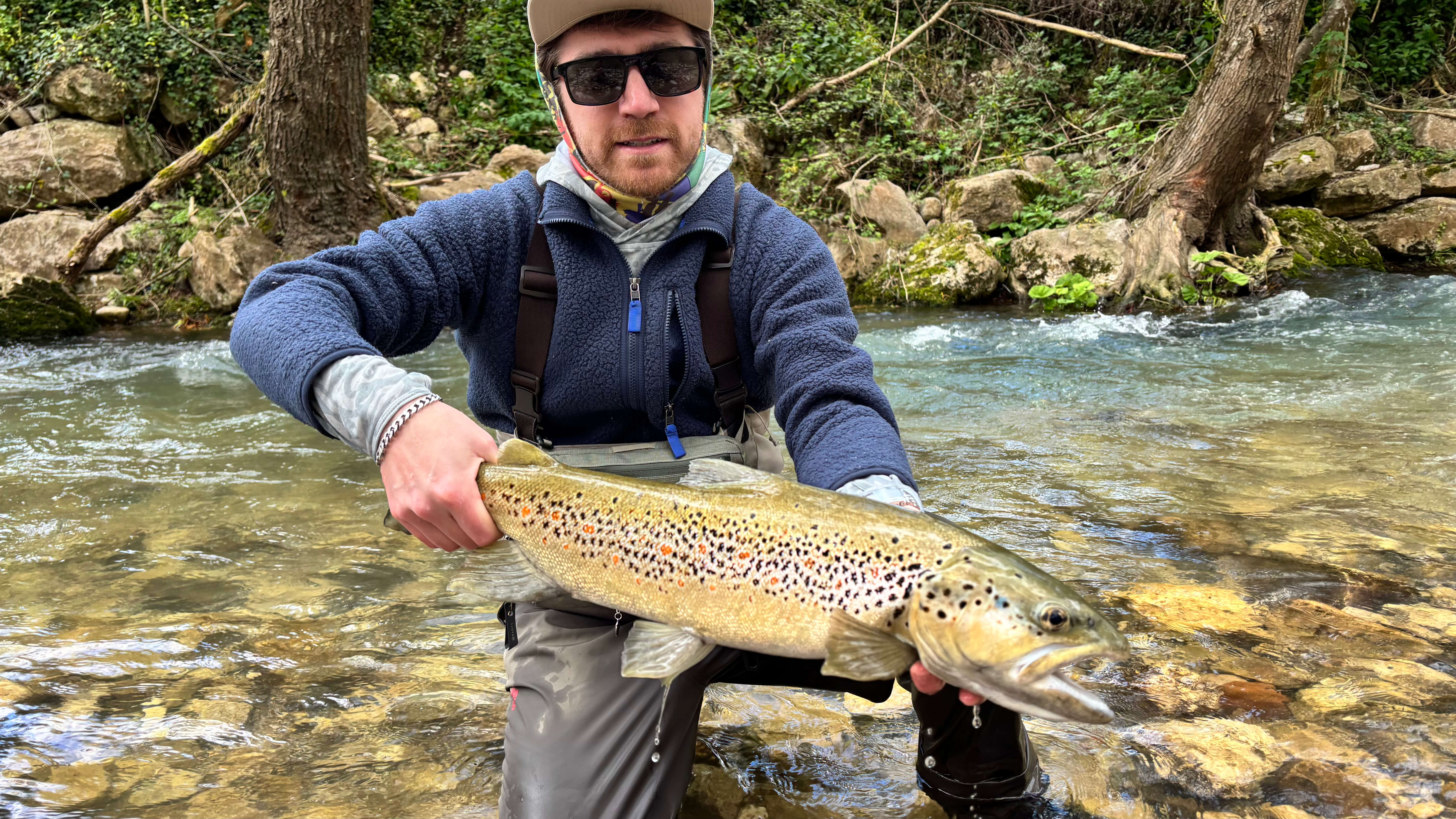 Fly fishing in southern Italy's forests and valleys, home to the true Italian brown trout.