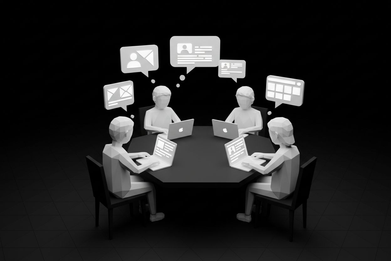 A team planning lead generation channels