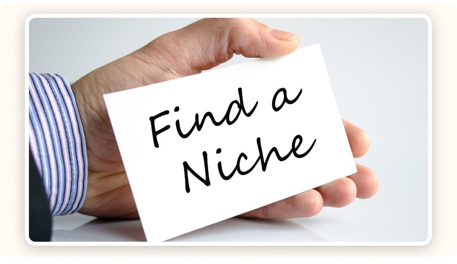 “Find a Niche” note