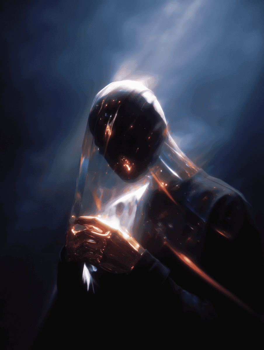 Ethereal Metallic Figure