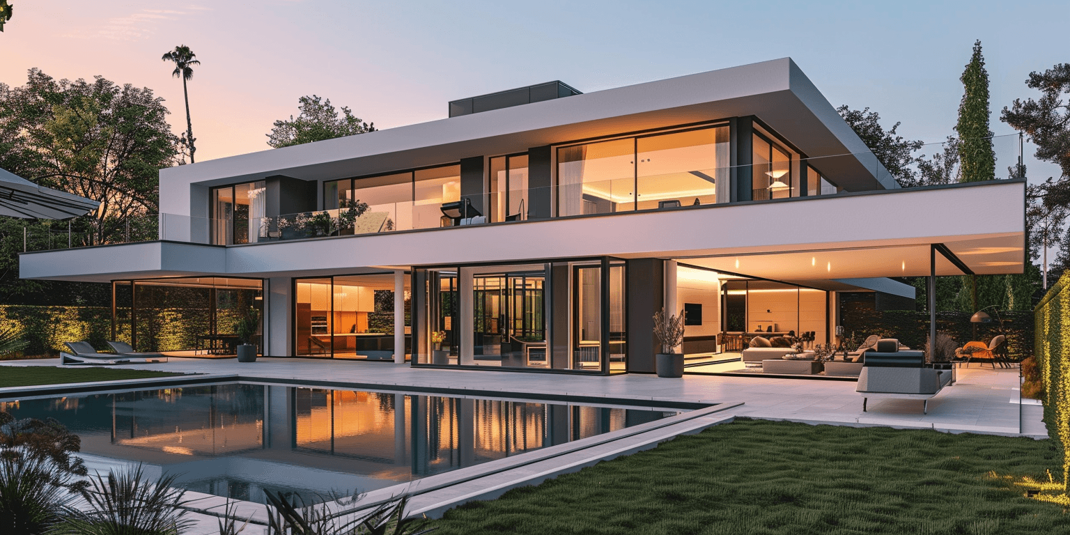 Luxury modern villa with a swimming pool