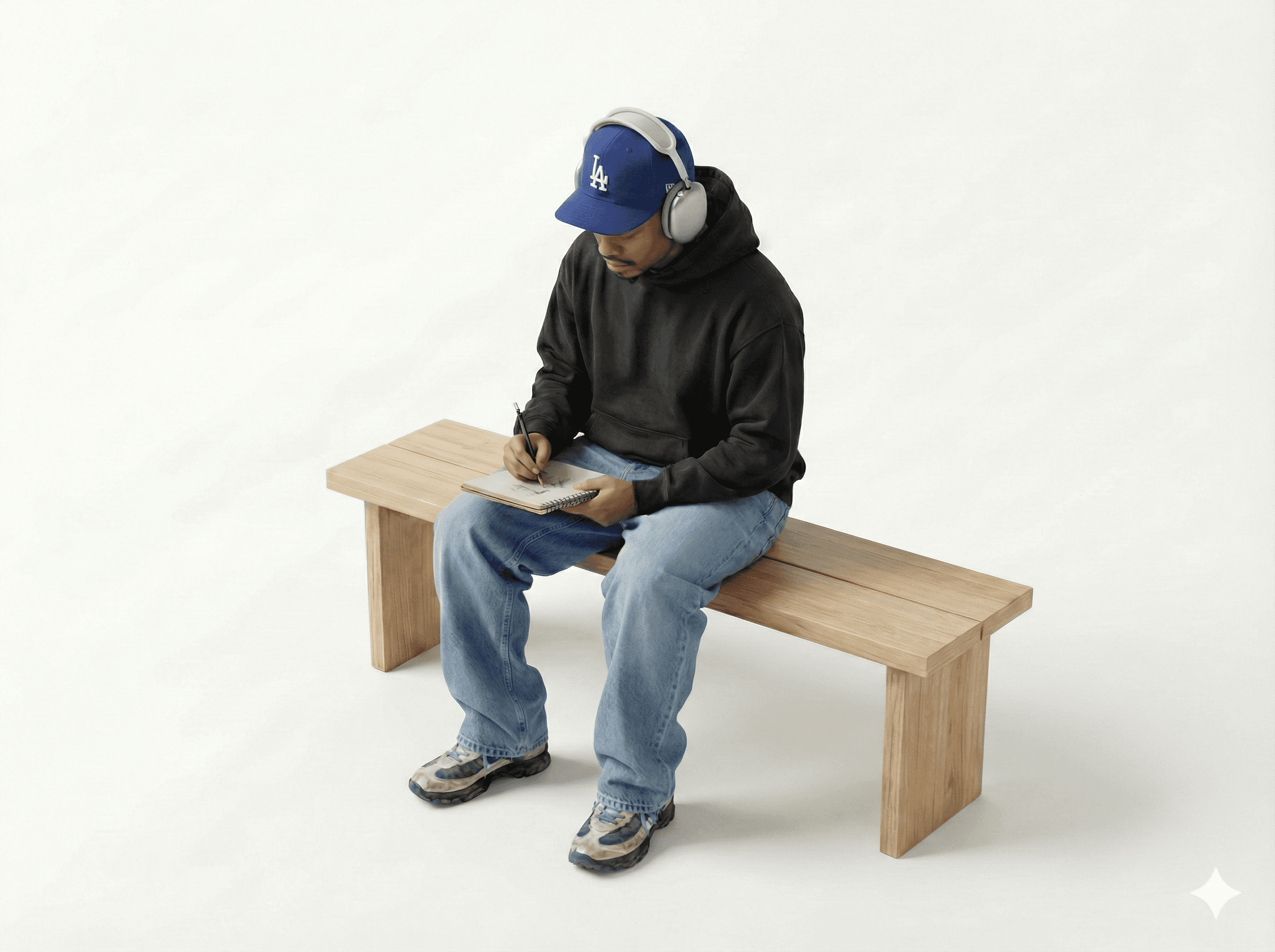 A thoughtful young person with dark hair gazes to the side, captured in soft black and white lighting.
