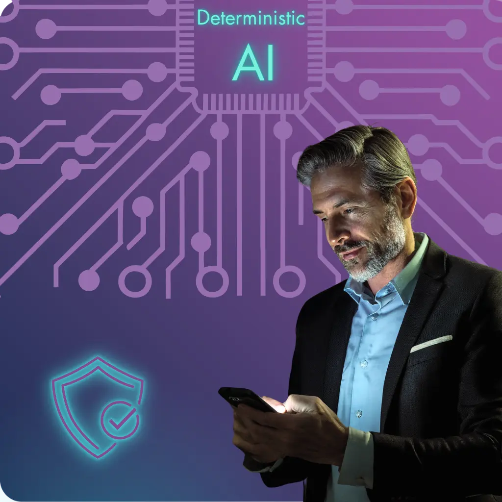 Man using Deterministic AI