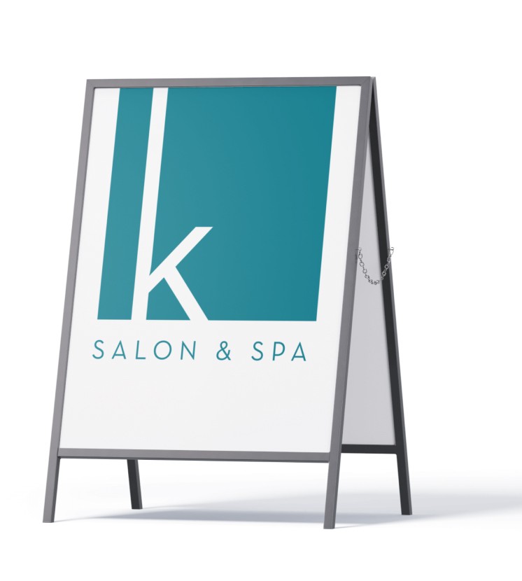 K Salon and Spa logo example