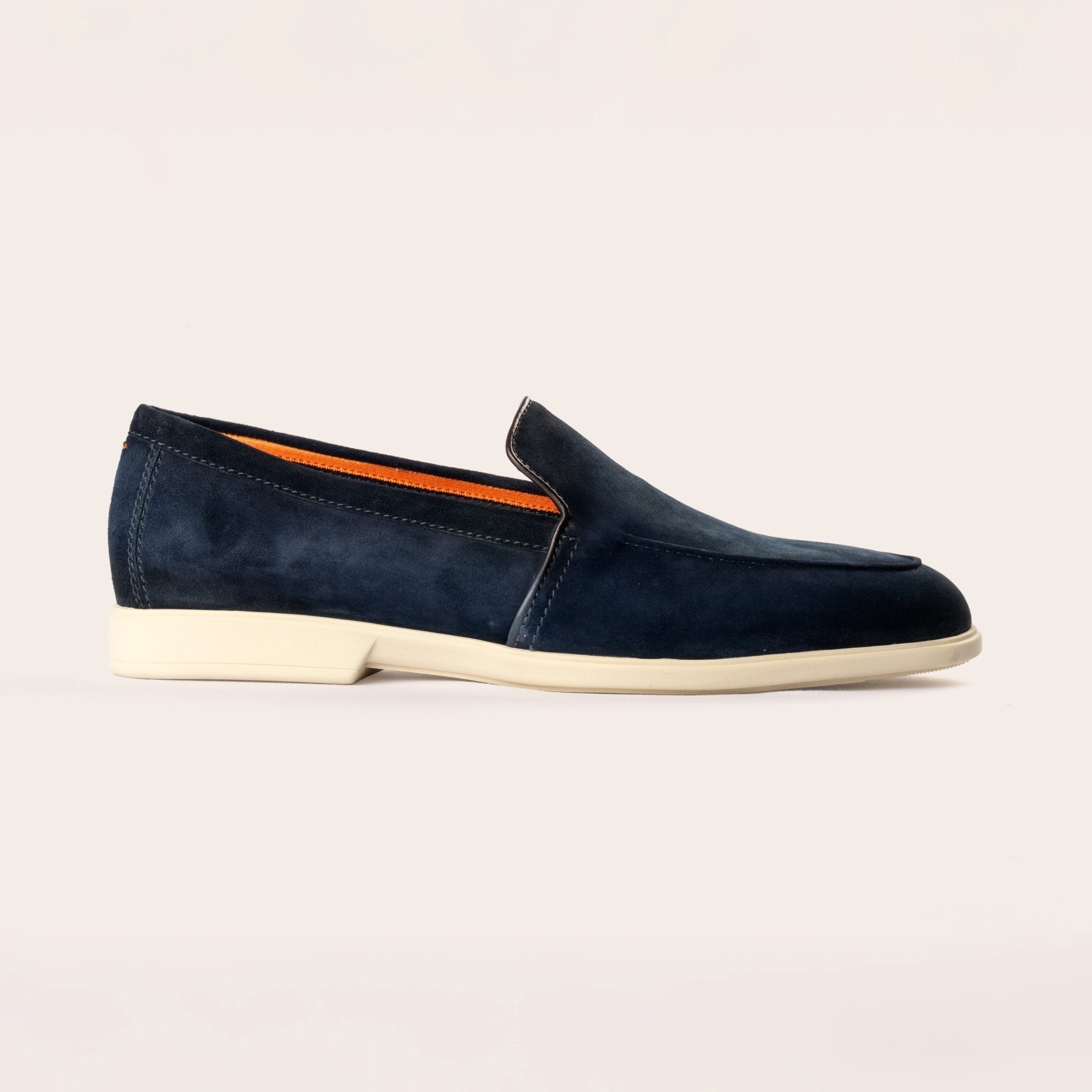 Men's blue suede Summer loafer - Mandelli UK