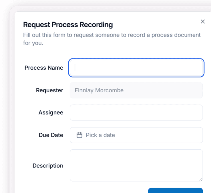 Request process recordings for team members in Fluency