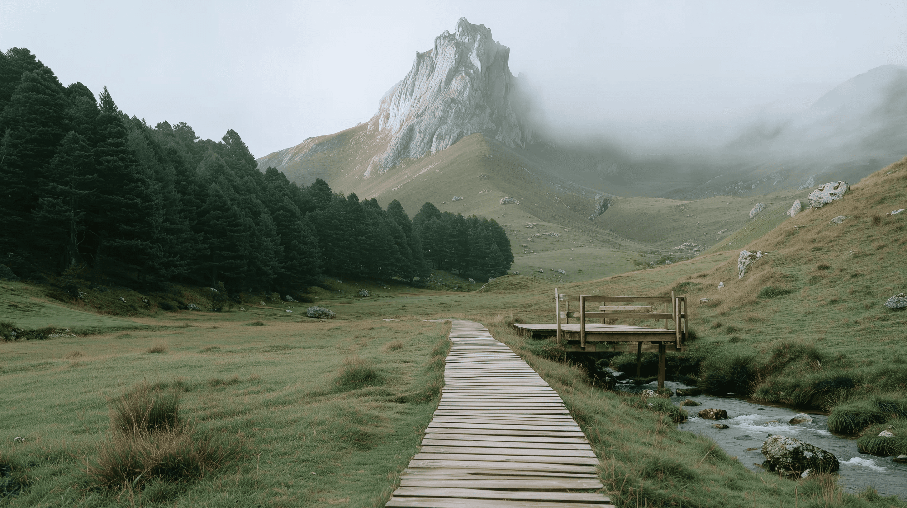 Walking trails in the mountain
