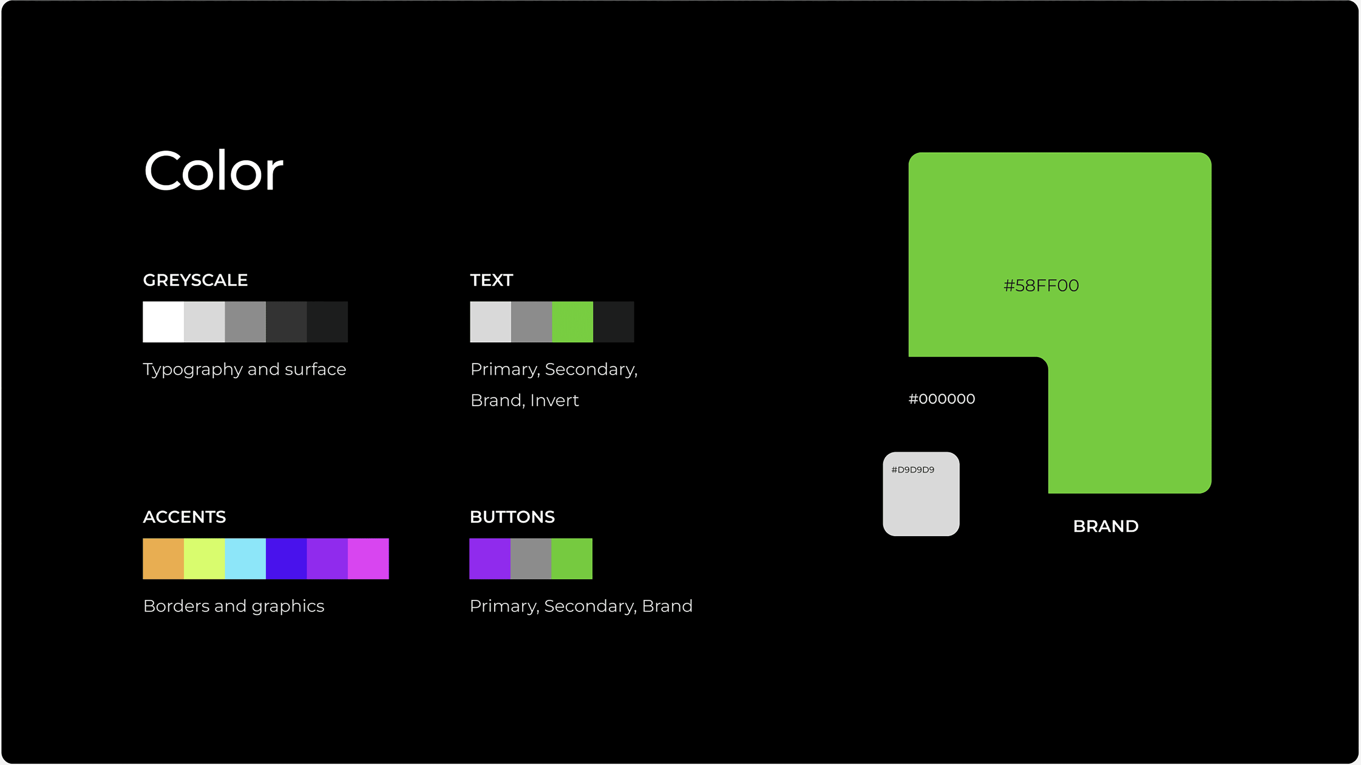 Part of style guide about colors.
