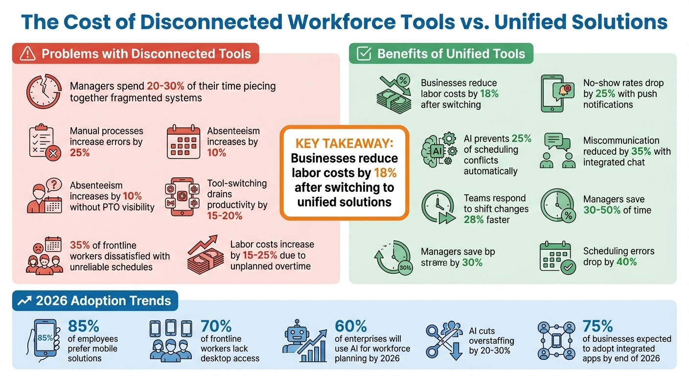 Workforce Management Statistics: Impact of Disconnected vs Unified Tools