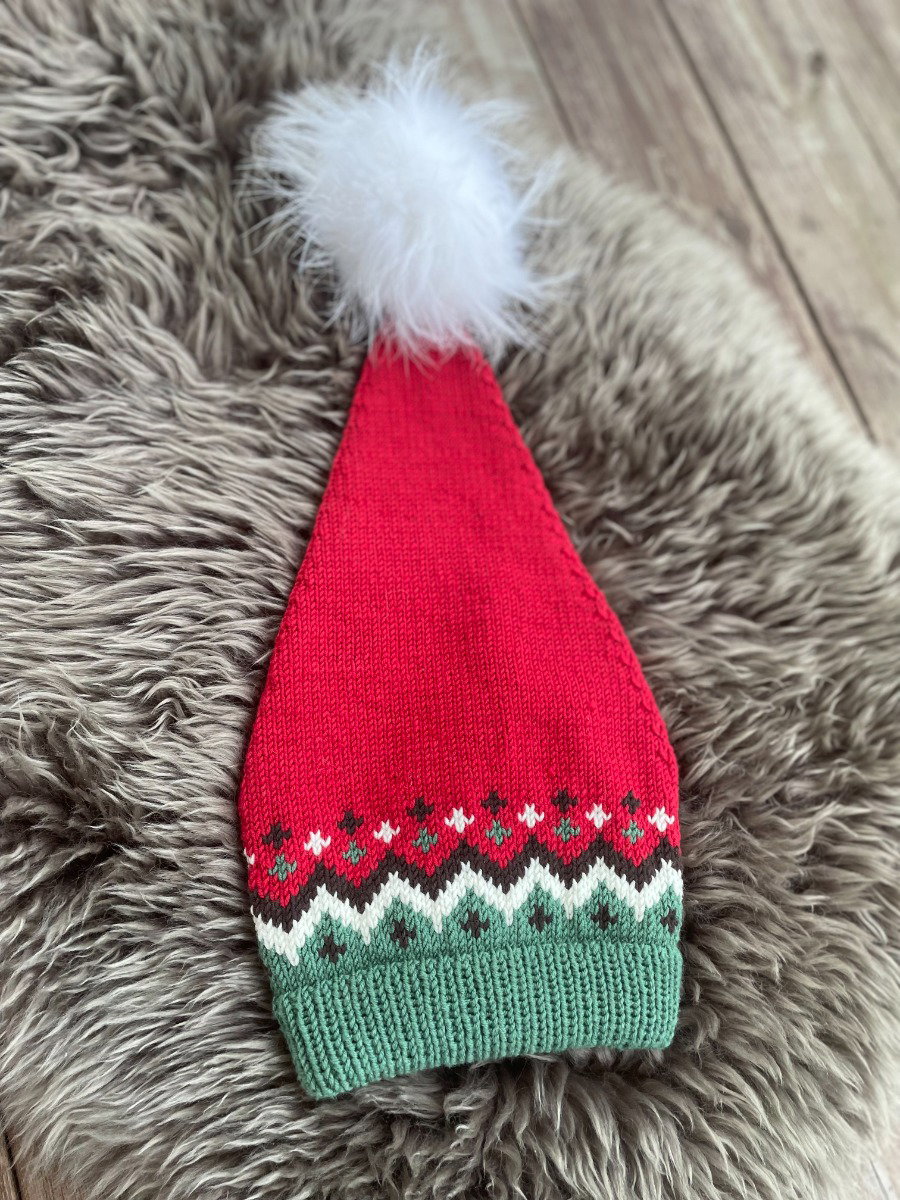 Havkonge Santa Hat knitting pattern by Marihønestrikk