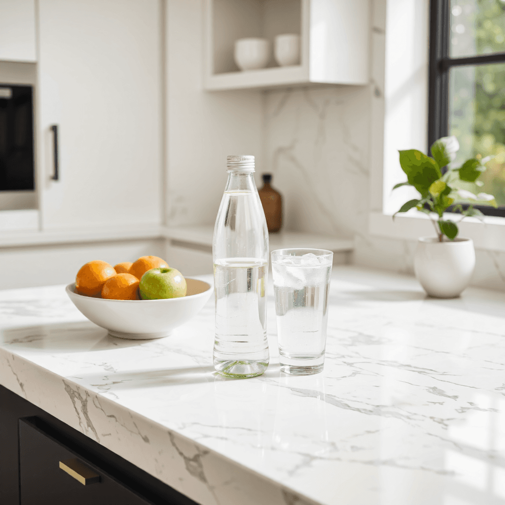 product photography of bottle of water