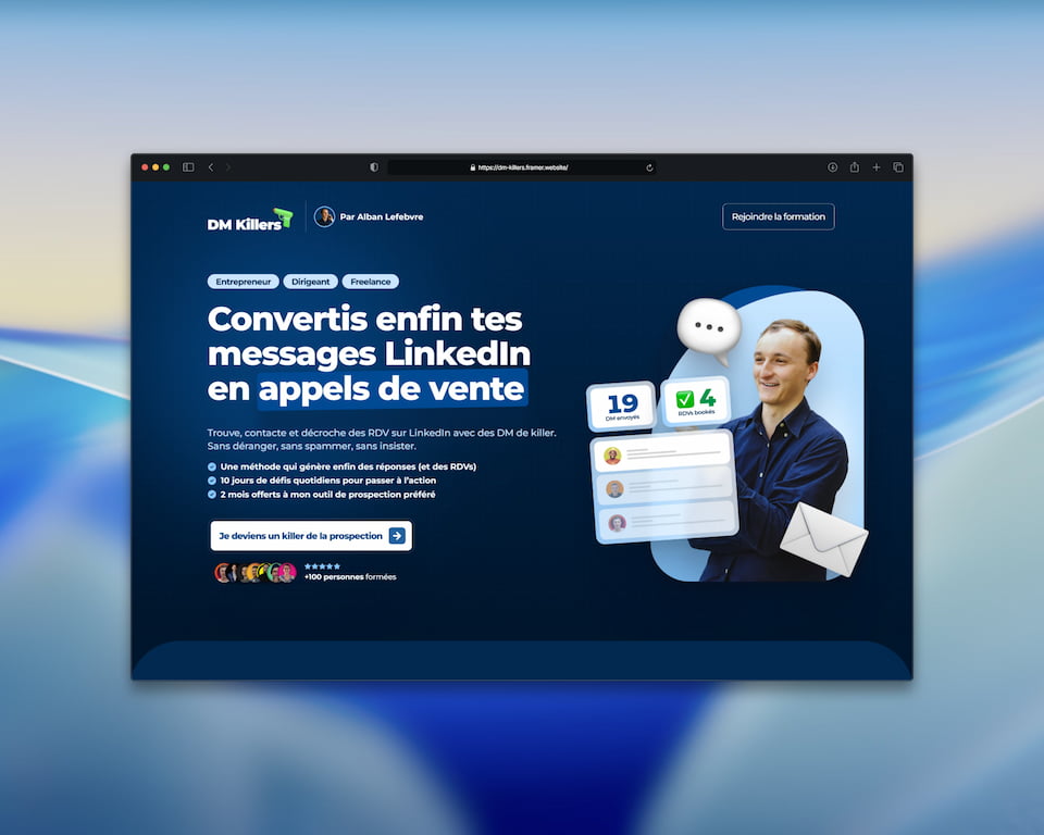 landing page framer alban lefebvre