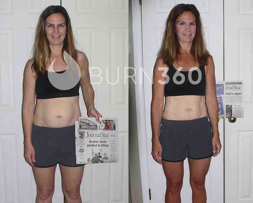 Karen's before and after photos (front)