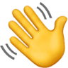 Waving hand emoji