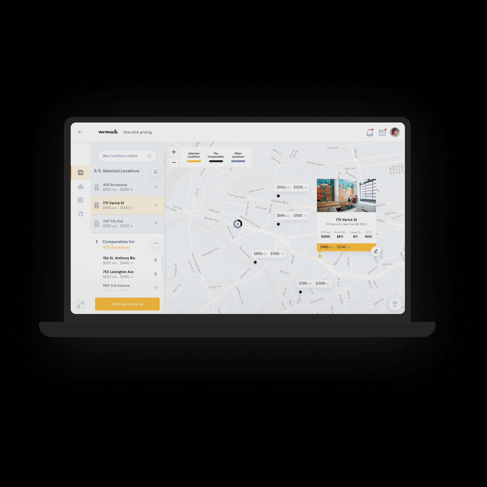 wework dashboard for property management