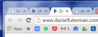 Clean favicon address bar in Google Chrome