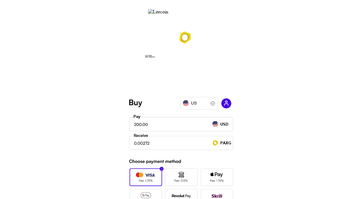 How to buy PAX Gold (PAXG) with Bank Transfer