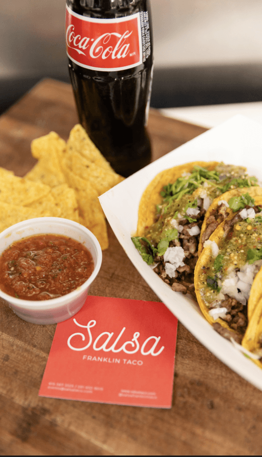 Salsa, Chips, Tacos, & Card img