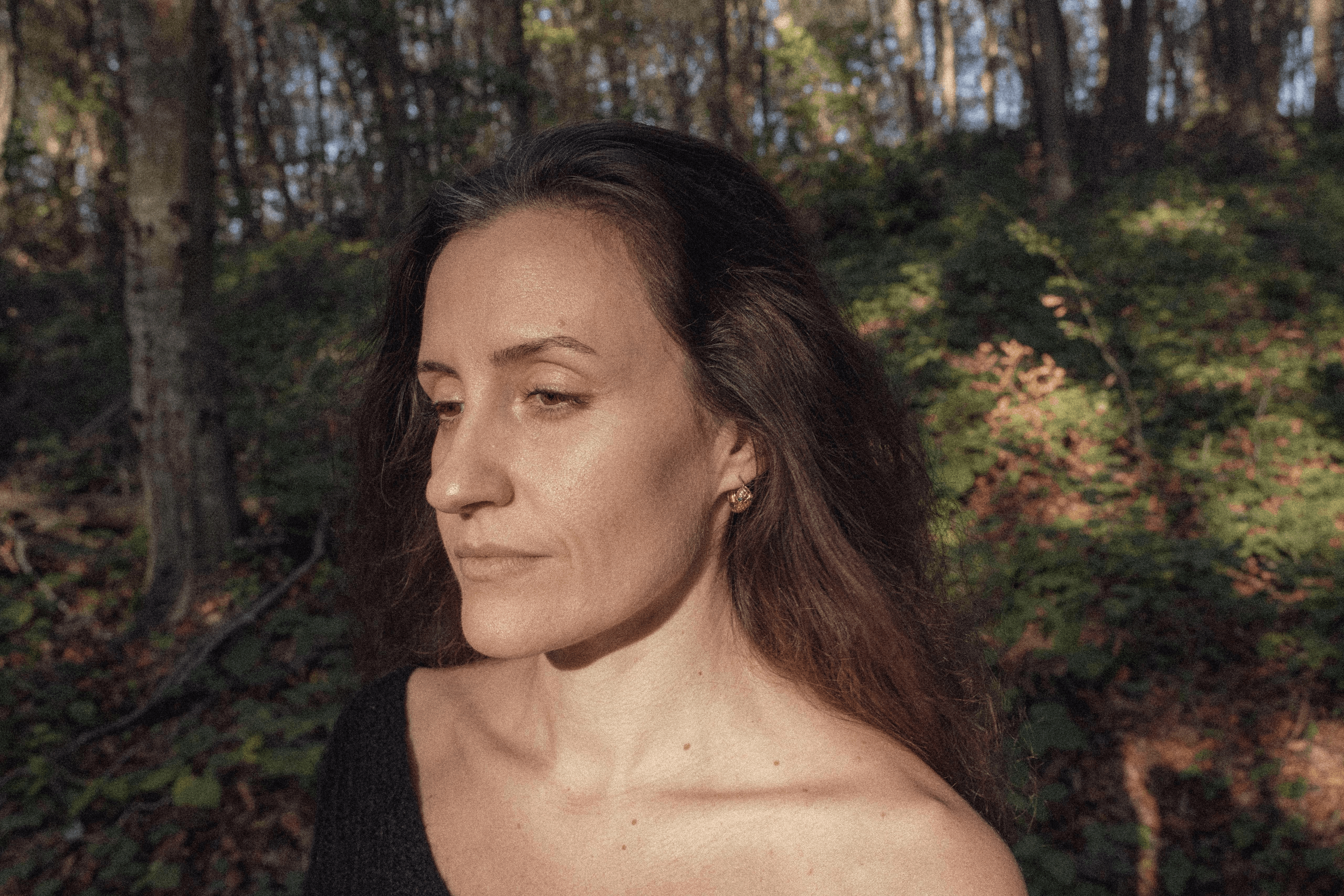Serene woman in nature