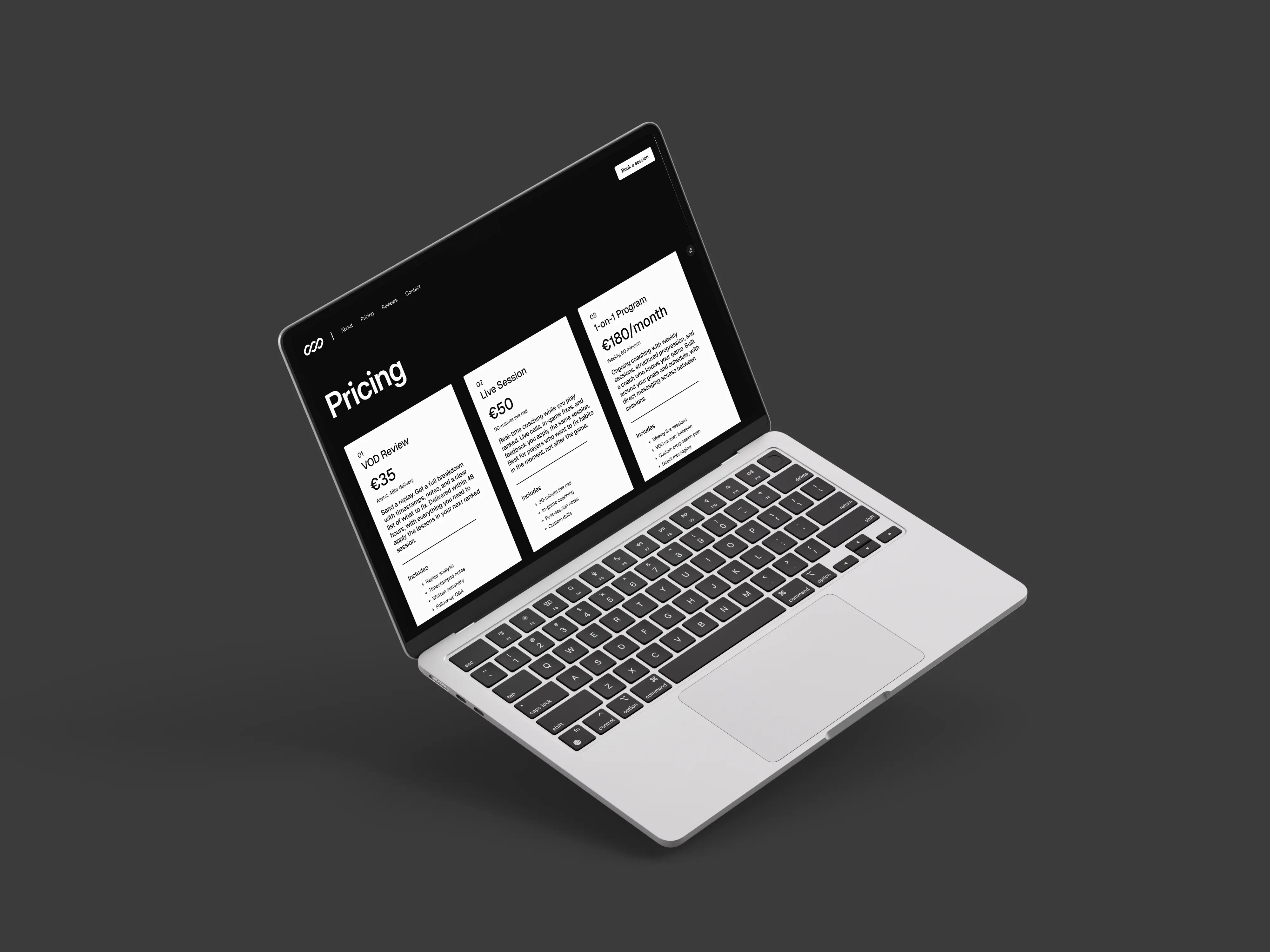 Roan Template Pricing Mockup