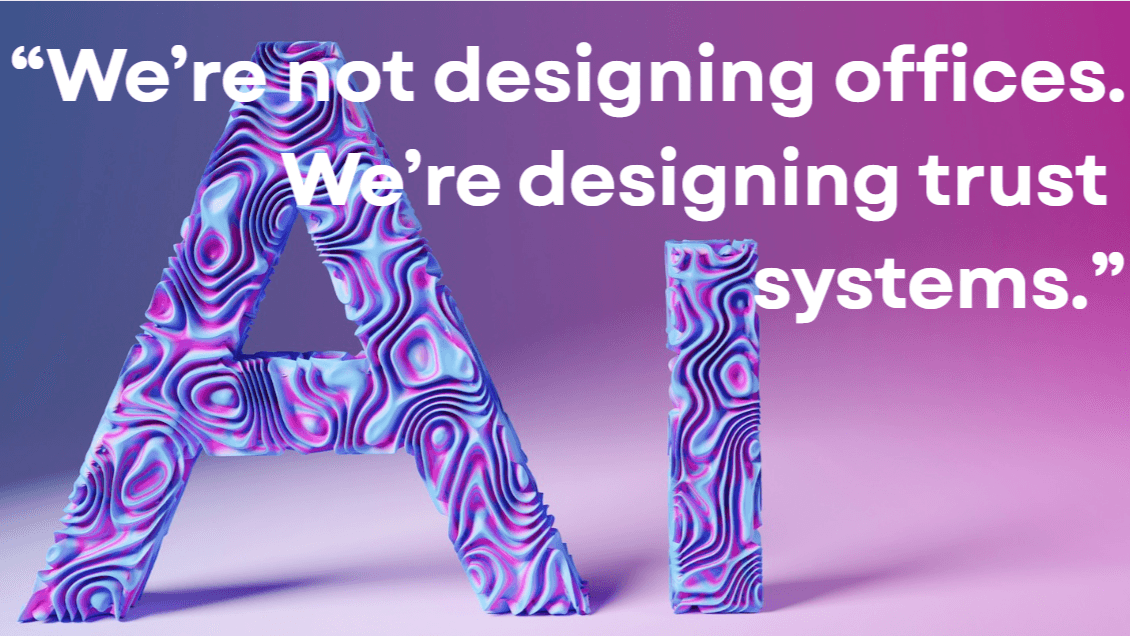 Header image for the Work/Shift Insights article "Human-Centric in an AI World: A Workplace Strategy Dilemma or Opportunity?"