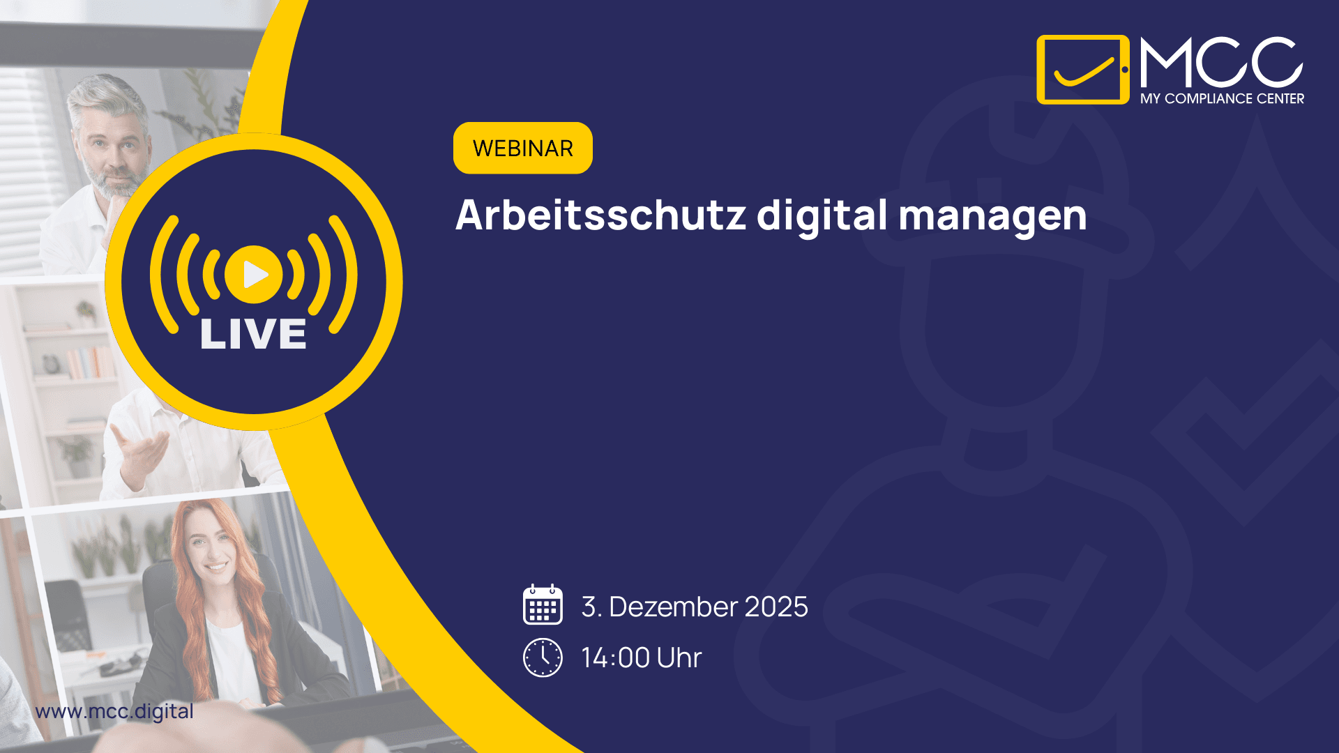 Live-Webinar: Arbeitsschutz digital managen für Unternehmen
